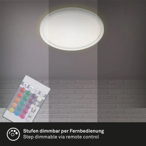 Plafonieră RGBW dimabilă SLIM LED/15W/230V Briloner 7092-416 + telecomandă