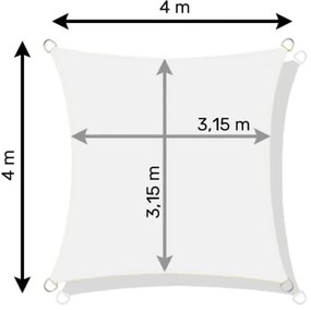 Parasolar de gradina 4x4m bej