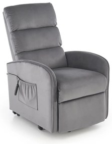 Fotoliu Maroni velvet gri H103 cm