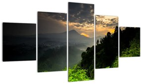 Tablou - peisaj montan verde (125x70 cm), în 40 de alte dimensiuni noi