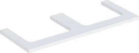 Blat pentru lavoar Geberit One cu decupaj dublu alb mat 135 cm