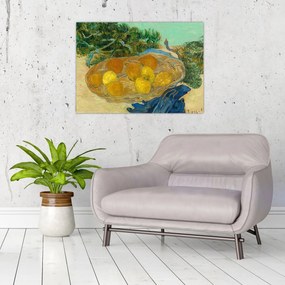 Tablou - Vincent van Gogh, Still Life of  Oranges and Lemons with  Blue Gloves, reproducere (70x50 cm)