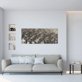 Tablou - Turmă de antilope sălbatice (120x50 cm)