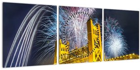 Tablou - Noaptea de Revelion (cu ceas) (90x30 cm)