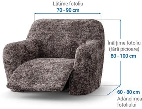 Huse bielastice MARMO maro fotoliu de relaxare (l. 70 - 90 cm)