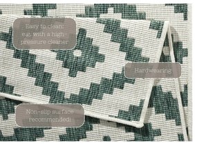Covor adecvat pentru exterior NORTHRUGS Malta, 160 x 230 cm, verde - crem