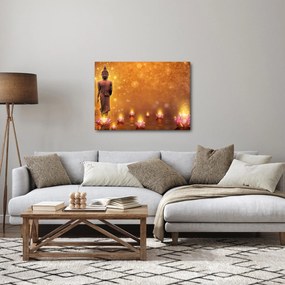 Tablou - Buddha în sclipici auriu (70x50 cm)
