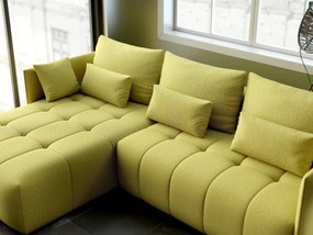 Colțar extensibil dumonde cu ladă de depozitare si sezut confortabil din spuma high-density, Malta Enjoy Green 235x185 cm