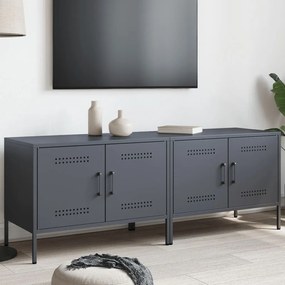 vidaXL Dulapuri TV, 2 buc., antracit, 68x39x50,5 cm, oțel