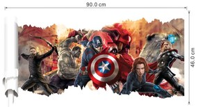 Autocolant de perete "Avengers" 90x46 cm