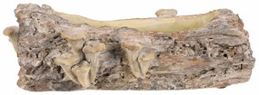 Ambalaj din beton - ghiveci, lemn cu ciuperci, 36x 18 x 13 cm, maro