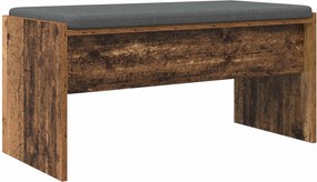 vidaXL Bancă pentru hol cu pernă Lemn vechi 83 x 38 x 40 cm
