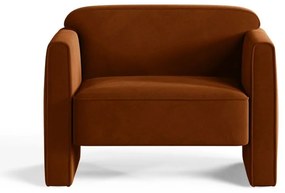 Fotoliu teracotă cu tapițerie din catifea Abby – Micadoni