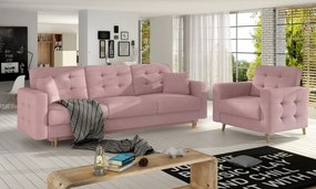 Set de canapea extensibila 235 x96 x86 cm si fotoliu 107 x 92 86 cm, Asgard 3+1, Eltap
