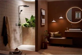 Coloana de dus cu baterie termostatata Hansgrohe Raindance Alive S para cu 3 functii crom lucios