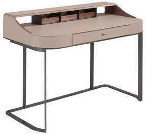 Birou deosebit design LUX Walnut-Leatherette Mink