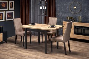 Masa patrata Tiago extensibila L90-125 cm stejar craft/negru