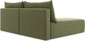 Colțar verde extensibil/cu spațiu de depozitare cu tapițerie din catifea (cu colț pe partea stângă/cu șezlong) Kalena – Makamii