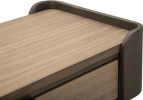 Consola Toronto, Mauro Ferretti, 120x31x72 cm, lemn de brad/fier, gri/maro