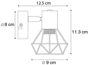 Spotlight inteligent negru, rotativ și înclinabil, inclus WiFi P45 - Mosh