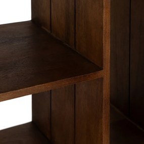 Bibliotecă maro din lemn de mango 60x190x30 cm Sagara – Ixia