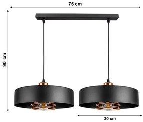 Lustră pe cablu VEST 2xE27/60W/230V