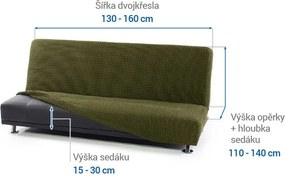 Nueva Textura Huse care se întind foarte bine NIAGARA verzi 2fotoliu cu manere de lemn (l. 130 - 160 cm)