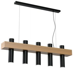 Lustra suspendata cu 5 pendule design modern WEST negru