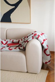 Pătură roșie 150x200 cm Swirl – noo.ma