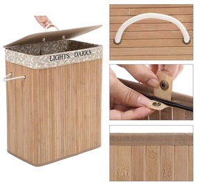 COS DE RUFE DIN BAMBUS APOLO, 52X32X62.5 CM, CAPTUSEALA LAVABILA DIN BUMBAC, NATUR