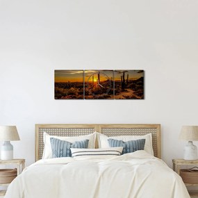 Tablou - Sfărșit de zi în deșertul Arizona (cu ceas) (90x30 cm)