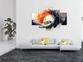 Tablou - În vârtejul potopului, acuarelă (150x105 cm)