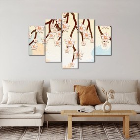 Tablou - Flori colorate pe ramuri (150x105 cm)
