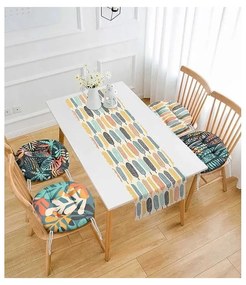 Set napron de masă și perne de scaun 5 buc. Long Leaves – Mila Home