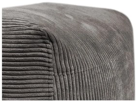 Fotoliu bean bag crem cu tapițerie din catifea reiată Plus 70 Lounge – SLOWDOWN