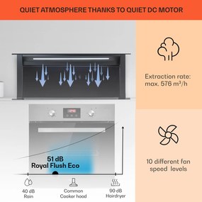 Klarstein Royal Flush Eco, hota, 90 cm, 714 m³/h, A+