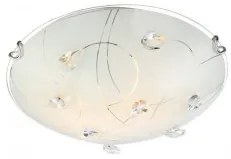 Plafoniera moderna cristal 2 becuri E27 ALIVIA 40414-2 Globo