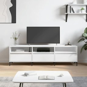 Comoda TV, alb, 150x30x44,5 cm, lemn prelucrat