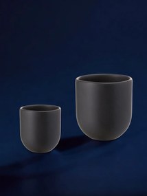 SET 2 PAHARE CAFEA VULCANO NEGRU CARBON MAT (1 PAHAR 250ML, 1 PAHAR 75ML)