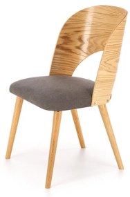 Scaun Cadiz natur/gri H83 cm