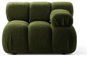 Modul pentru canapea modulară verde cu tapițerie din țesătură bouclé (cu colț pe partea dreaptă) Bellis – Micadoni Home