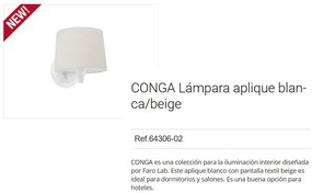 Aplica de perete moderna design elegant CONGA alb/bej 64306-02