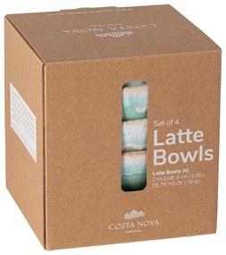 Boluri turcoaz 4 buc. din gresie ø 15 cm Latte – Costa Nova