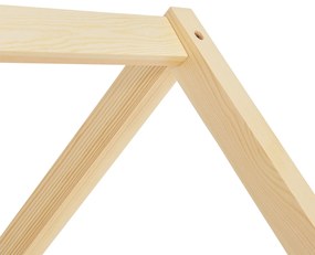 Patut Marli 90 x 200 cm cu 2 sertare si grilaj sipci - natural