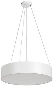 Lustra suspendata design modern circular Renata alba