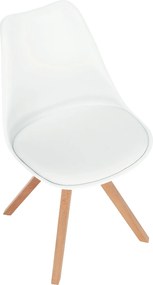 Scaun pivotant elegant, alb, ETOSA