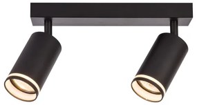 Lampă spot PIPE, 2x GU10/10W/230V, negru