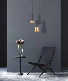 Pendul, lustra design modern Linu negru, auriu 10,5cm