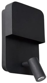 Aplică  Lucide 79200/08/30 BOXER LED/5W/230V + LED/5W USB negru