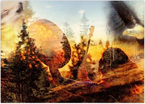 Tablou - Motiv șamanic (70x50 cm)